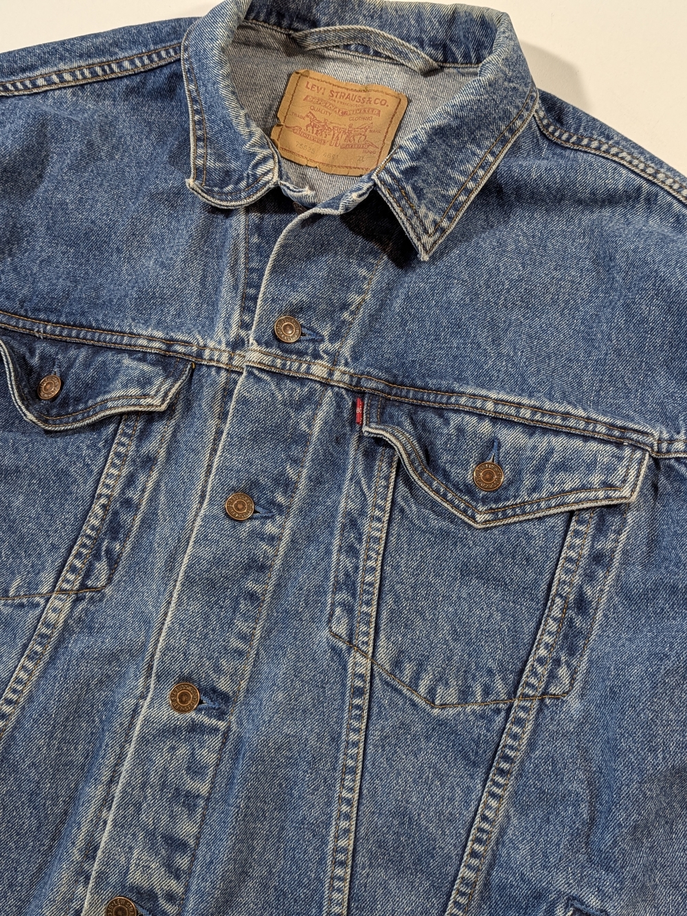 Levi's 1993 Vintage Type 3 Denim Trucker Jacket Denim Blue Size XL